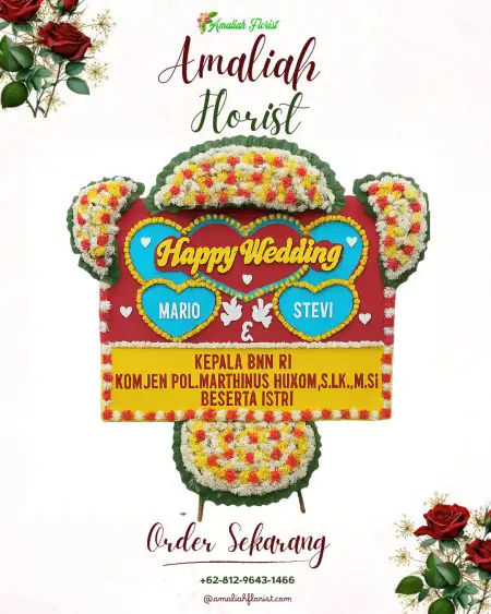 Papan Bunga Pernikahan Mentaos